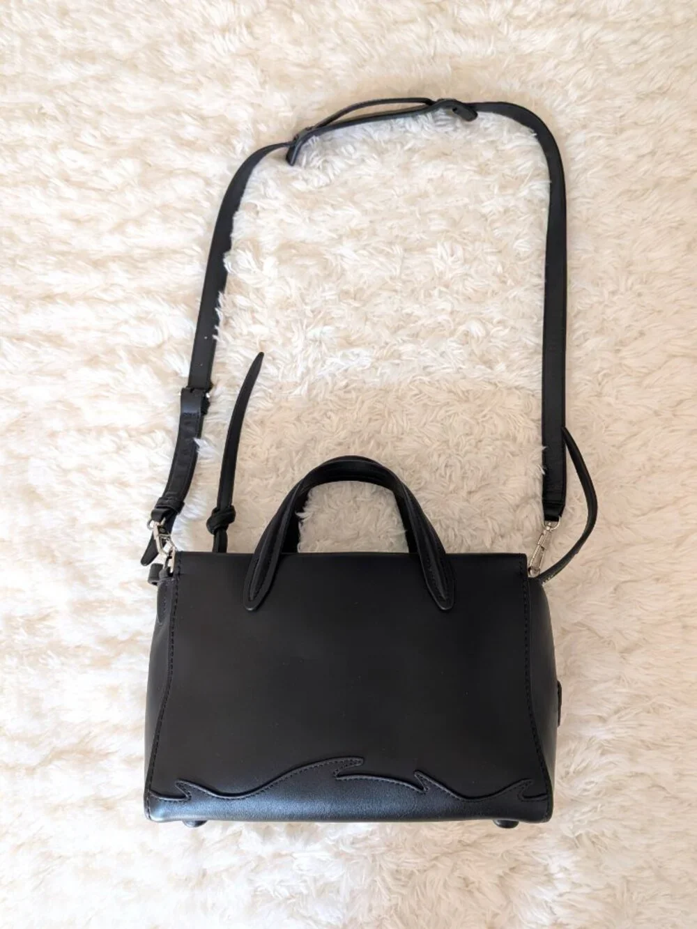 NWT 3.1 Phillip Lim Ames Small Patchwork Satchel (color: black)